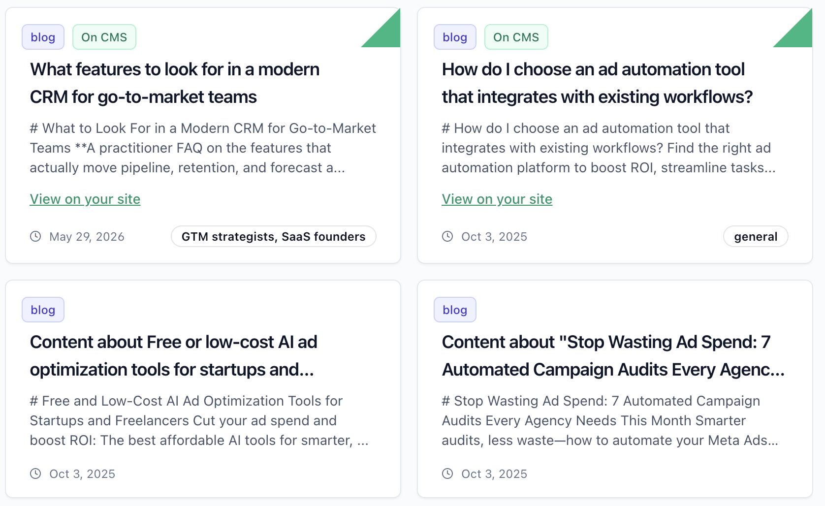 Publish without another blog workflow